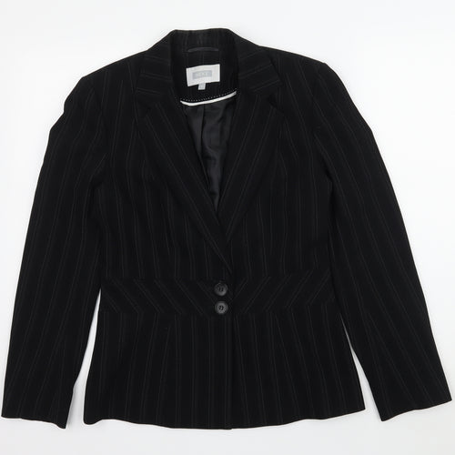 NEXT Womens Black Striped  Jacket Blazer Size 10