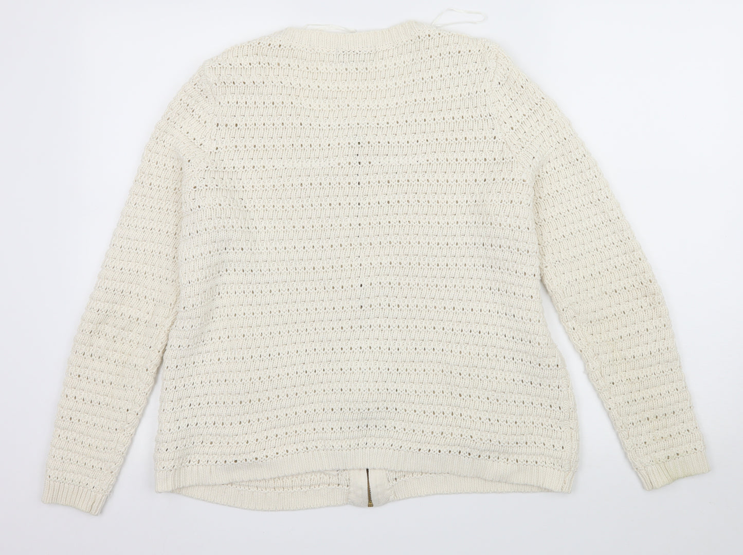 M&S Womens Ivory  Knit Cardigan Jumper Size 16