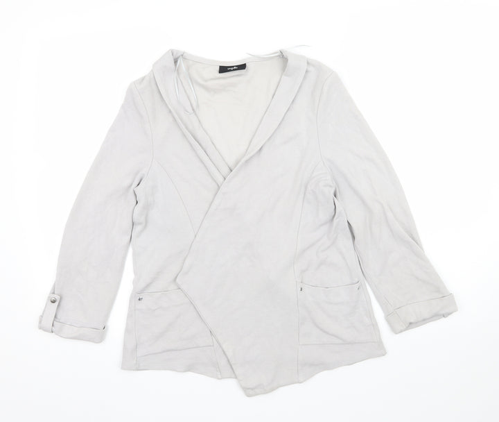 Wallis Womens Grey Jersey Cardigan Jumper Size M