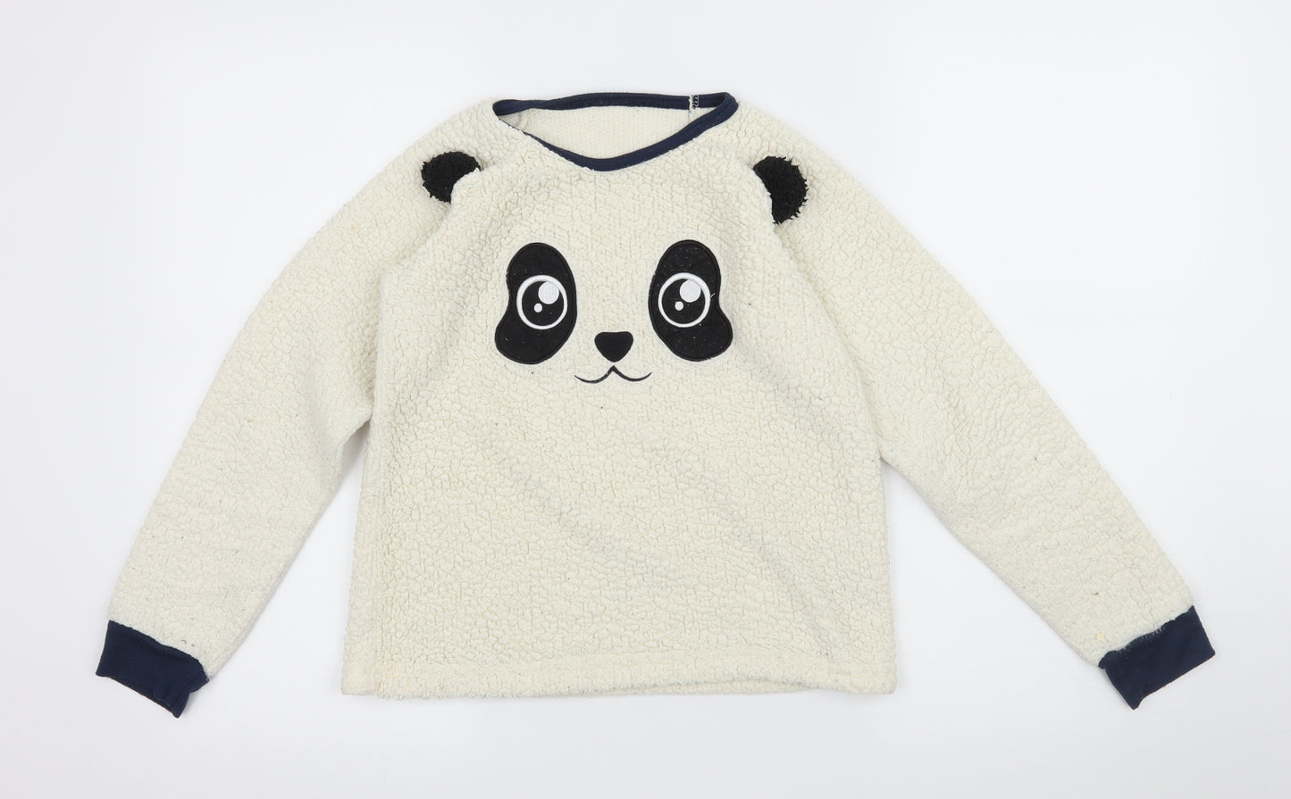 Lily & Dan Girls Ivory   Top Pyjama Top Size 11-12 Years  - Panda