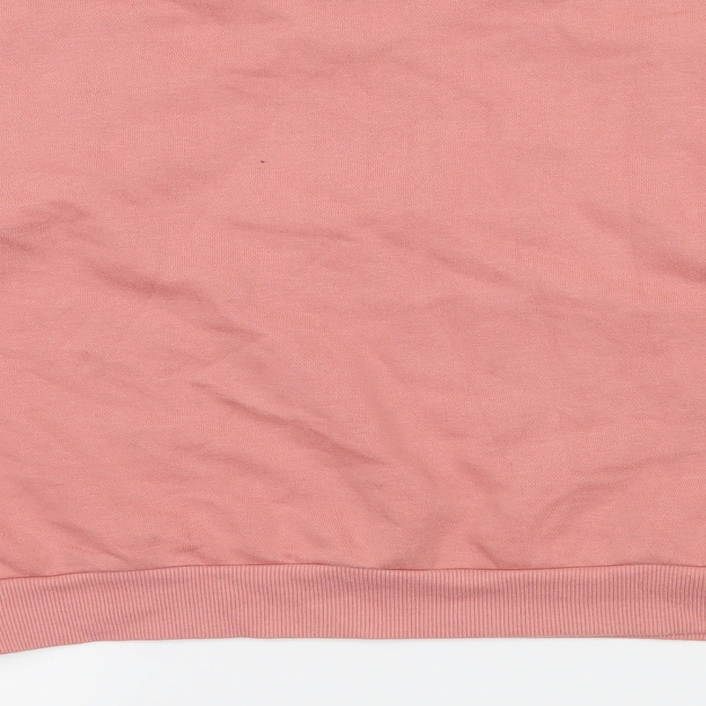 H&M Womens Pink Striped Jersey Pullover Sweatshirt Size S