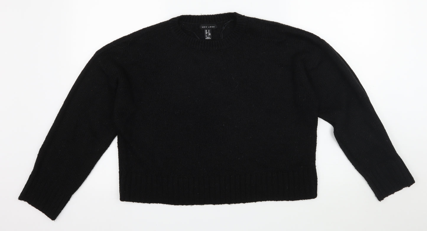 New Look Womens Black  Knit Pullover Jumper Size M