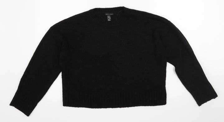 New Look Womens Black  Knit Pullover Jumper Size M