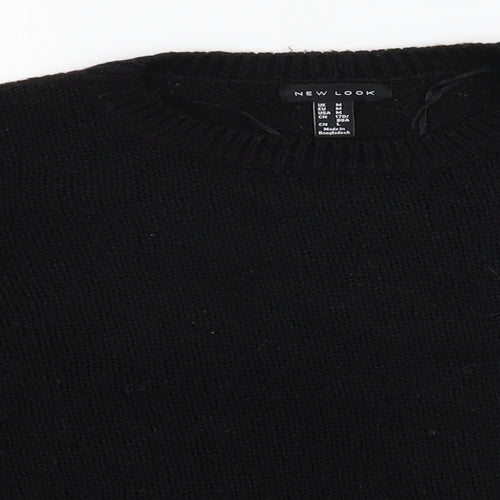 New Look Womens Black  Knit Pullover Jumper Size M