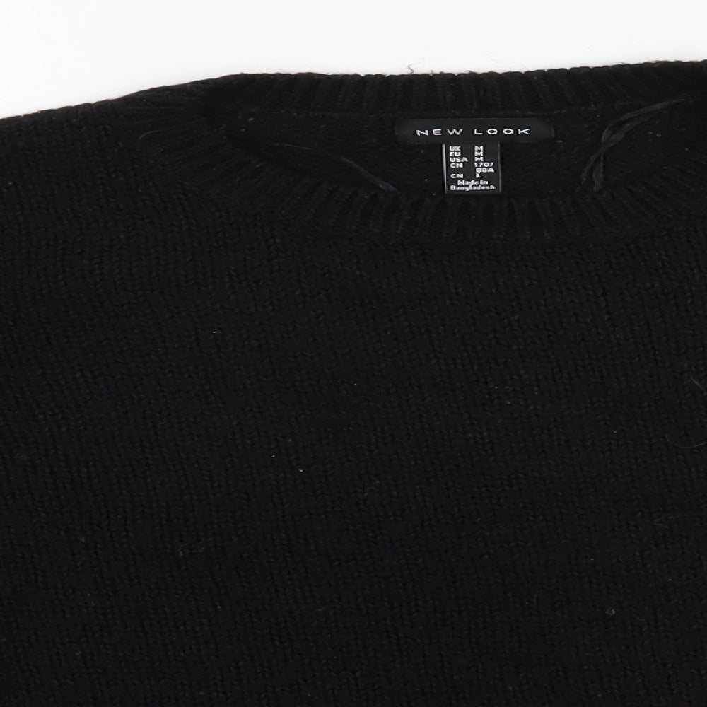 New Look Womens Black  Knit Pullover Jumper Size M