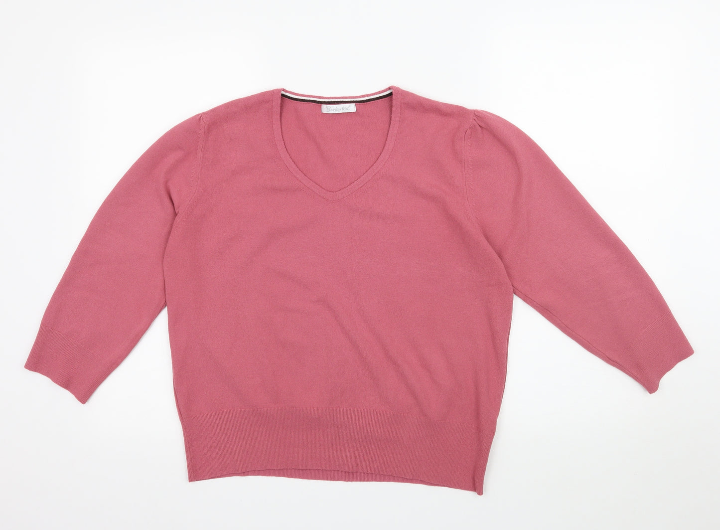 Berkertex Womens Pink  Knit Top Pyjama Top Size 20