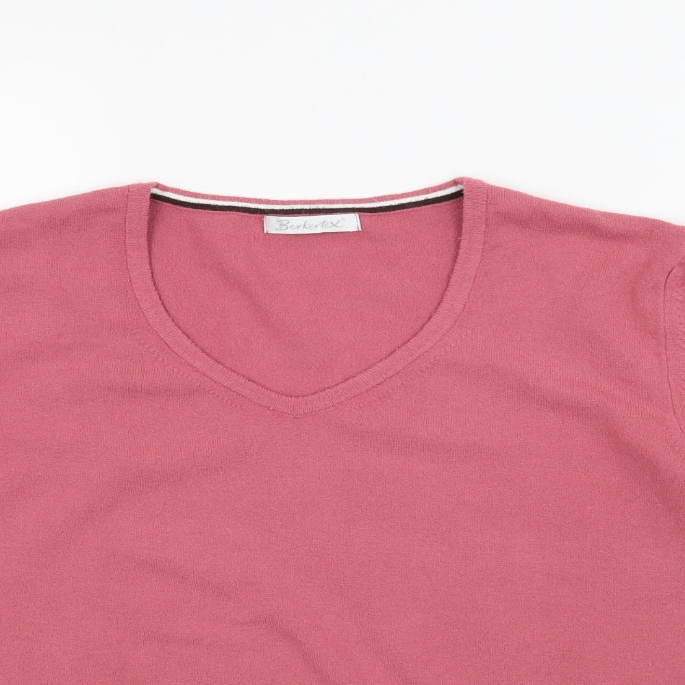 Berkertex Womens Pink  Knit Top Pyjama Top Size 20