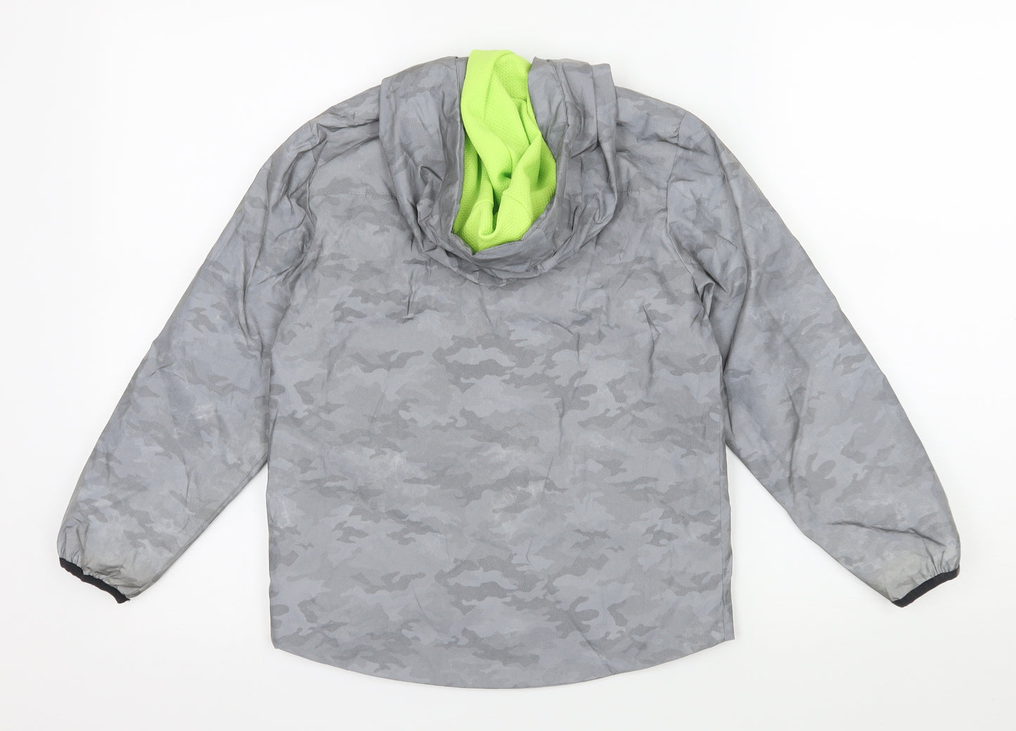 Primark Boys Grey Camouflage  Rain Coat Coat Size 7-8 Years