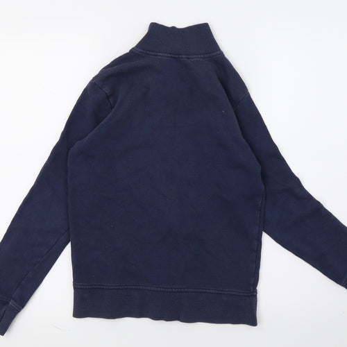 United Colors of Benetton Boys Blue  Jersey Full Zip Sweatshirt Size 10-11 Years