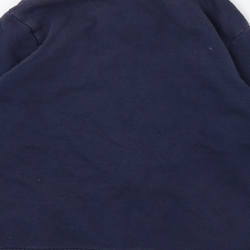 United Colors of Benetton Boys Blue  Jersey Full Zip Sweatshirt Size 10-11 Years