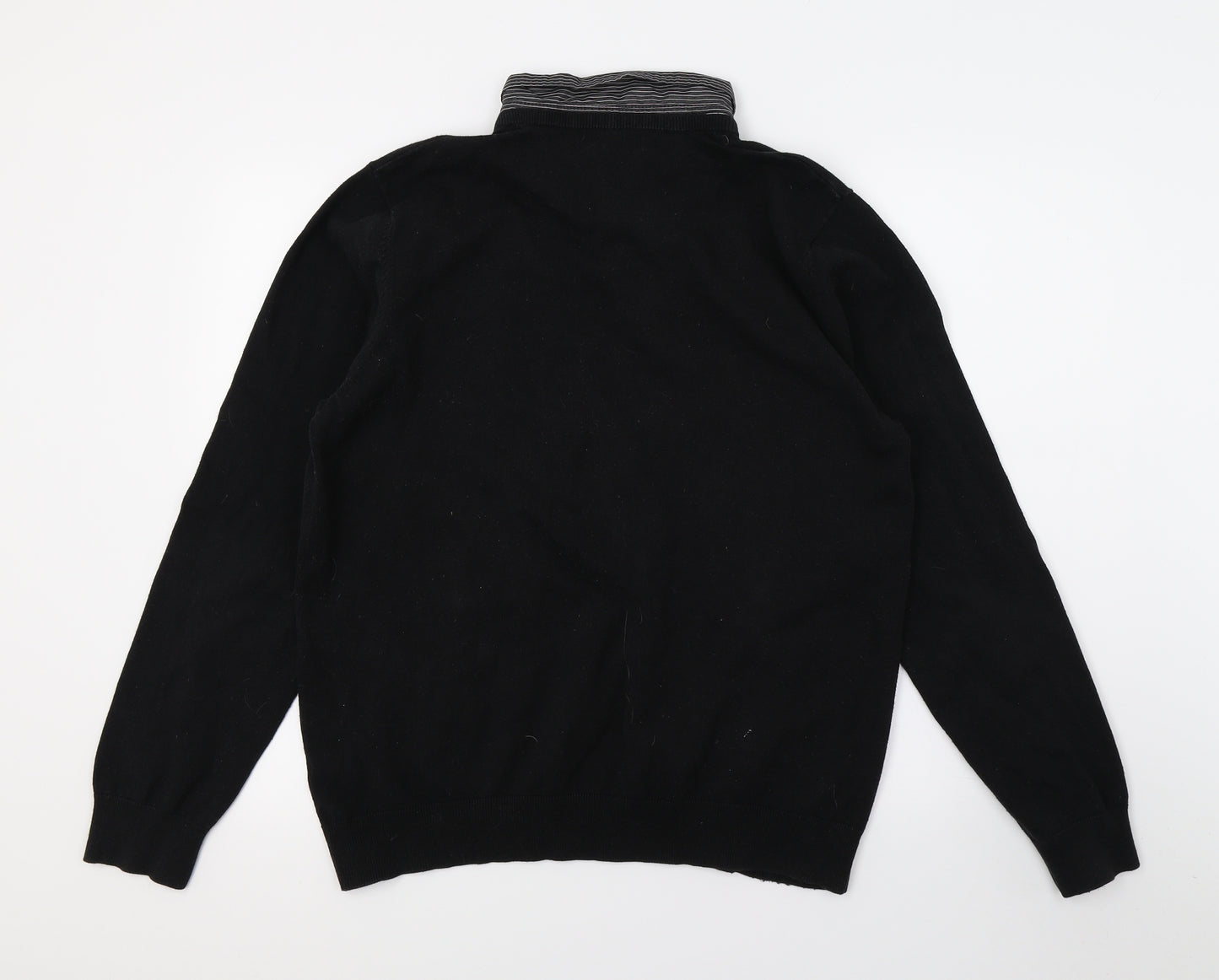 Marks and Spencer Mens Black  Knit Pullover Jumper Size XL