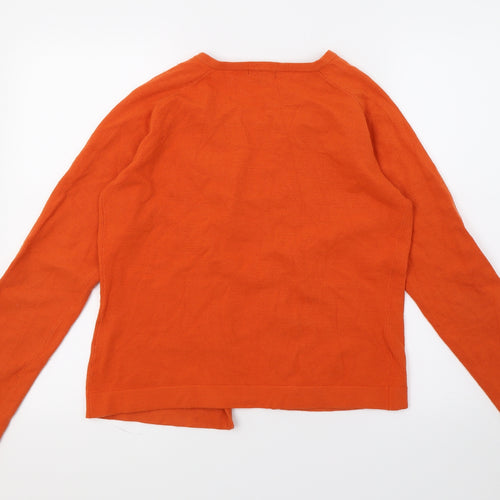 Equation Womens Orange  Knit Cardigan Jumper Size 12