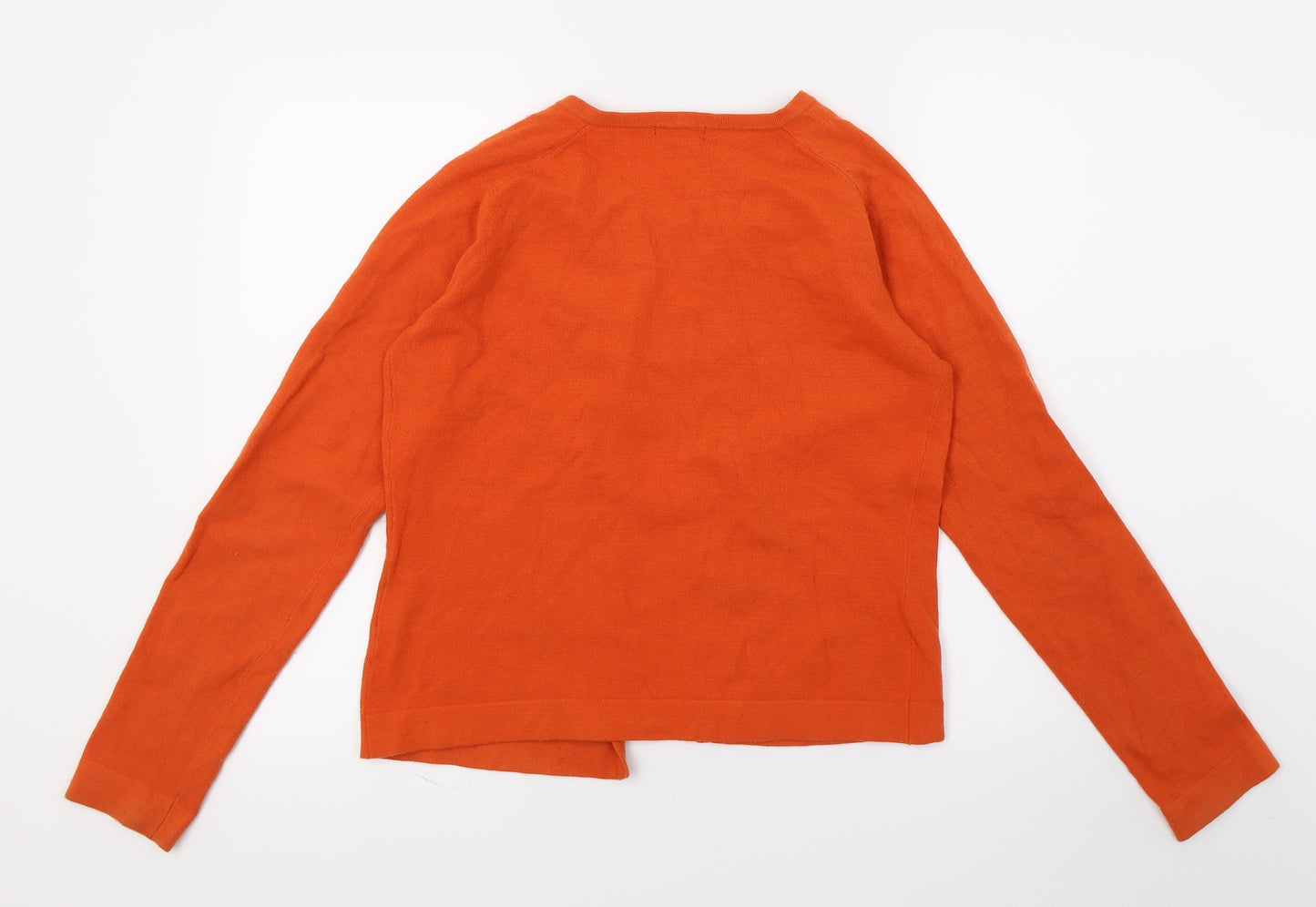 Equation Womens Orange  Knit Cardigan Jumper Size 12