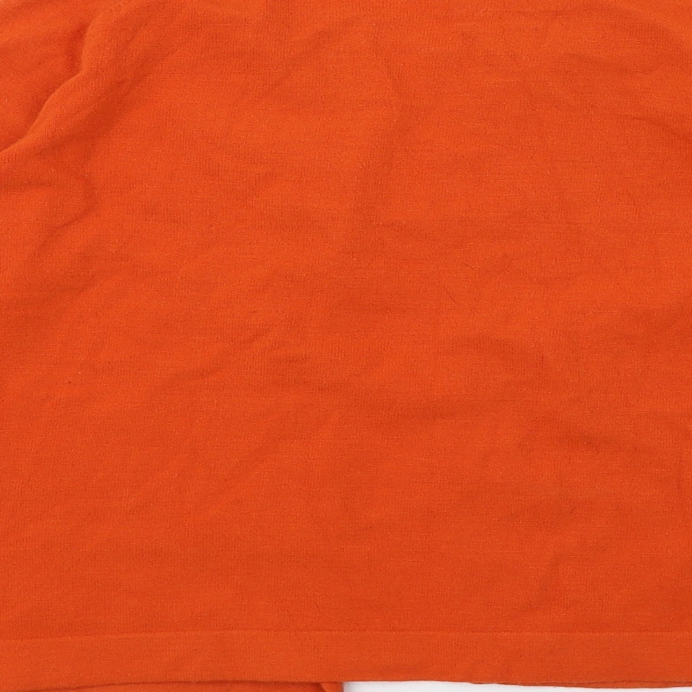 Equation Womens Orange  Knit Cardigan Jumper Size 12