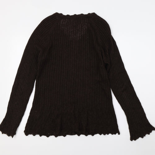 Per Una Womens Brown  Knit Cardigan Jumper Size 16