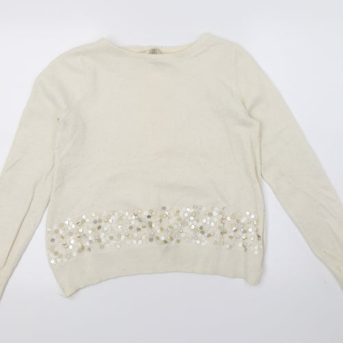 Love Label Womens Ivory  Knit Pullover Jumper Size 12