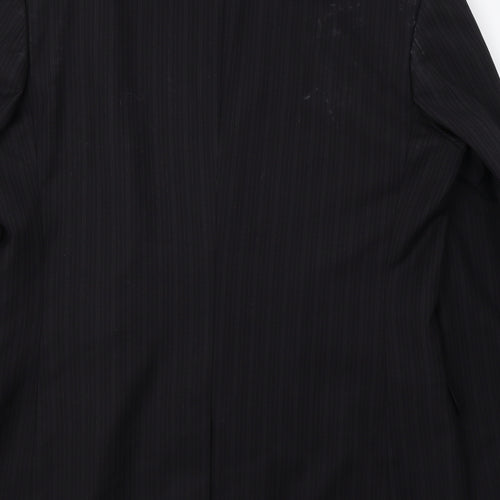 Burton Mens Black Striped  Jacket Suit Jacket Size L