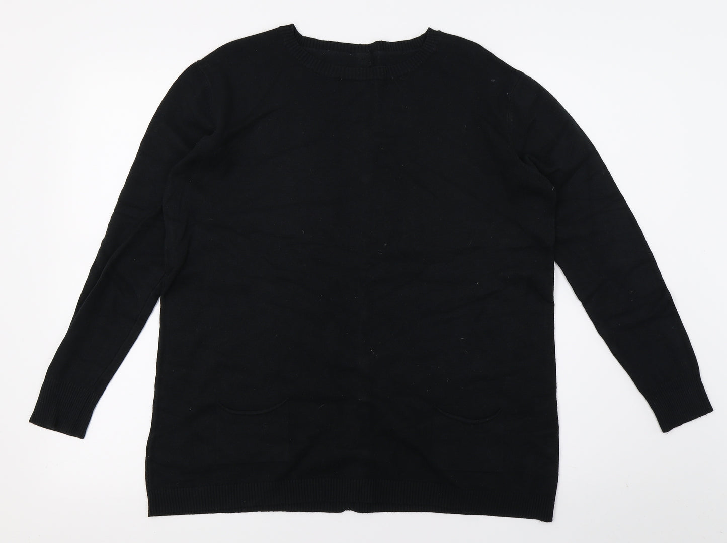Preworn Womens Black  Knit Pullover Jumper Size S