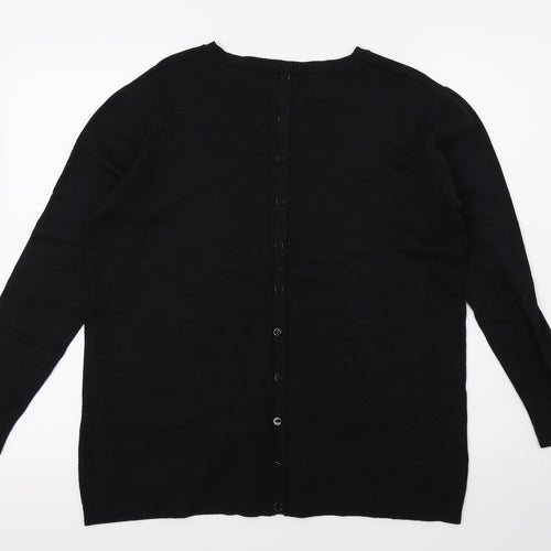Preworn Womens Black  Knit Pullover Jumper Size S