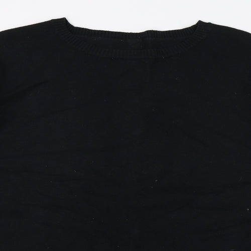 Preworn Womens Black  Knit Pullover Jumper Size S