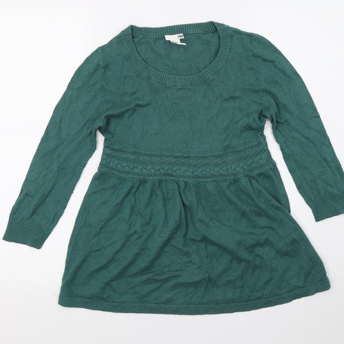 H&M Womens Green  Knit Basic T-Shirt Size XS