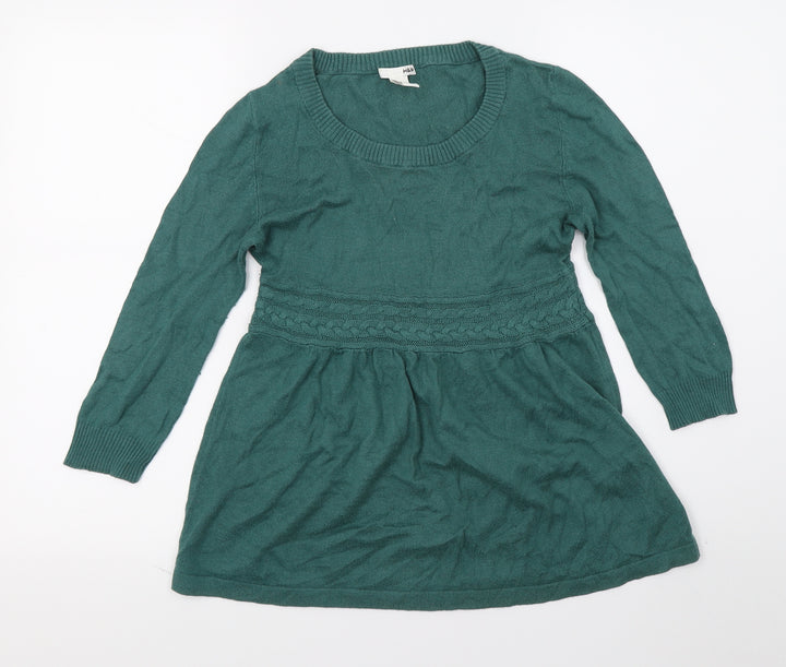 H&M Womens Green Knit Basic T-Shirt Size XS