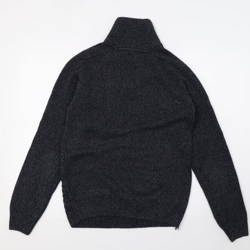 Peacocks Mens Blue  Knit Pullover Jumper Size S