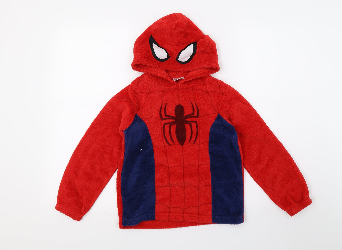Spiderman Boys Red Geometric Microfibre  Pyjama Top Size 8-9 Years  - Spiderman