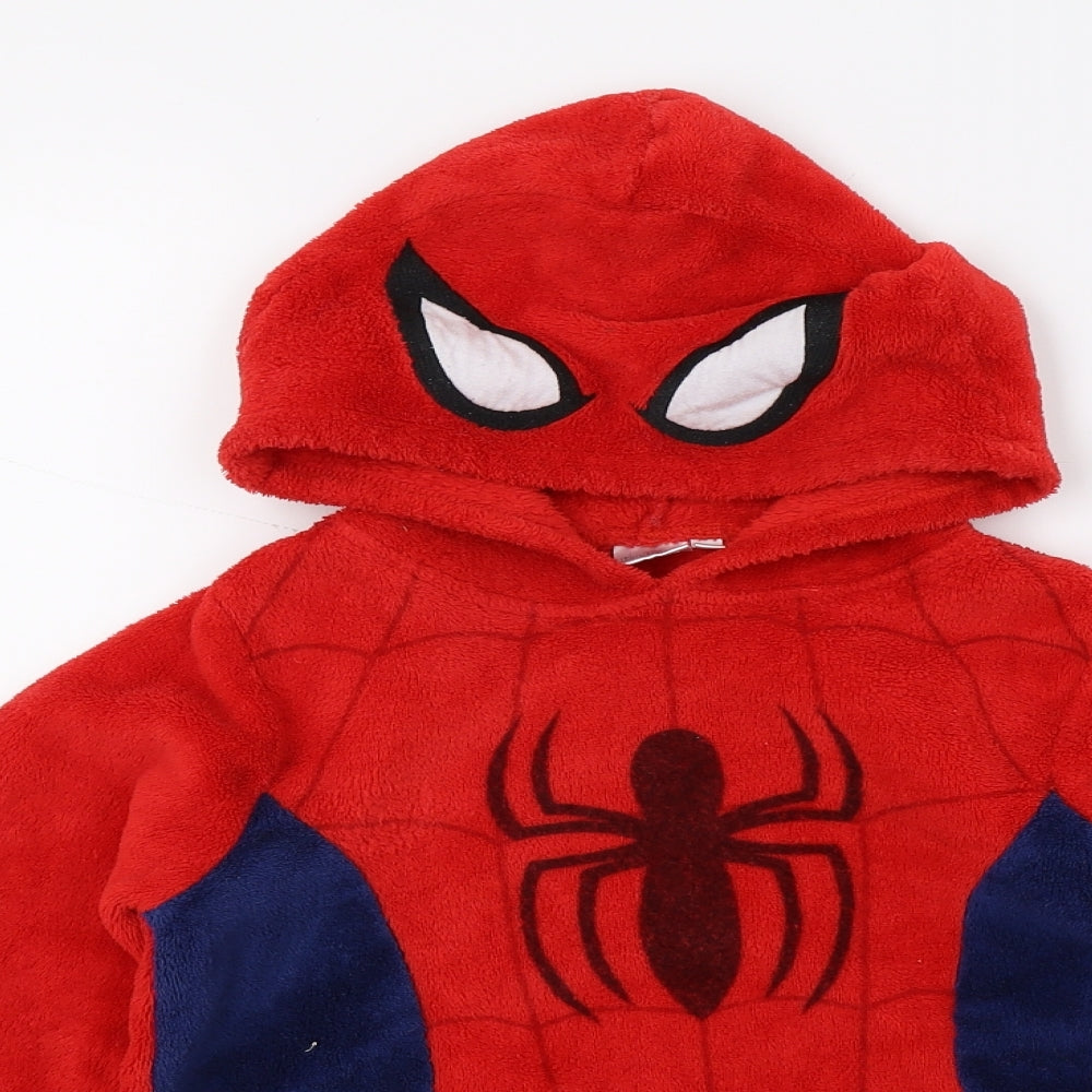 Spiderman Boys Red Geometric Microfibre  Pyjama Top Size 8-9 Years  - Spiderman
