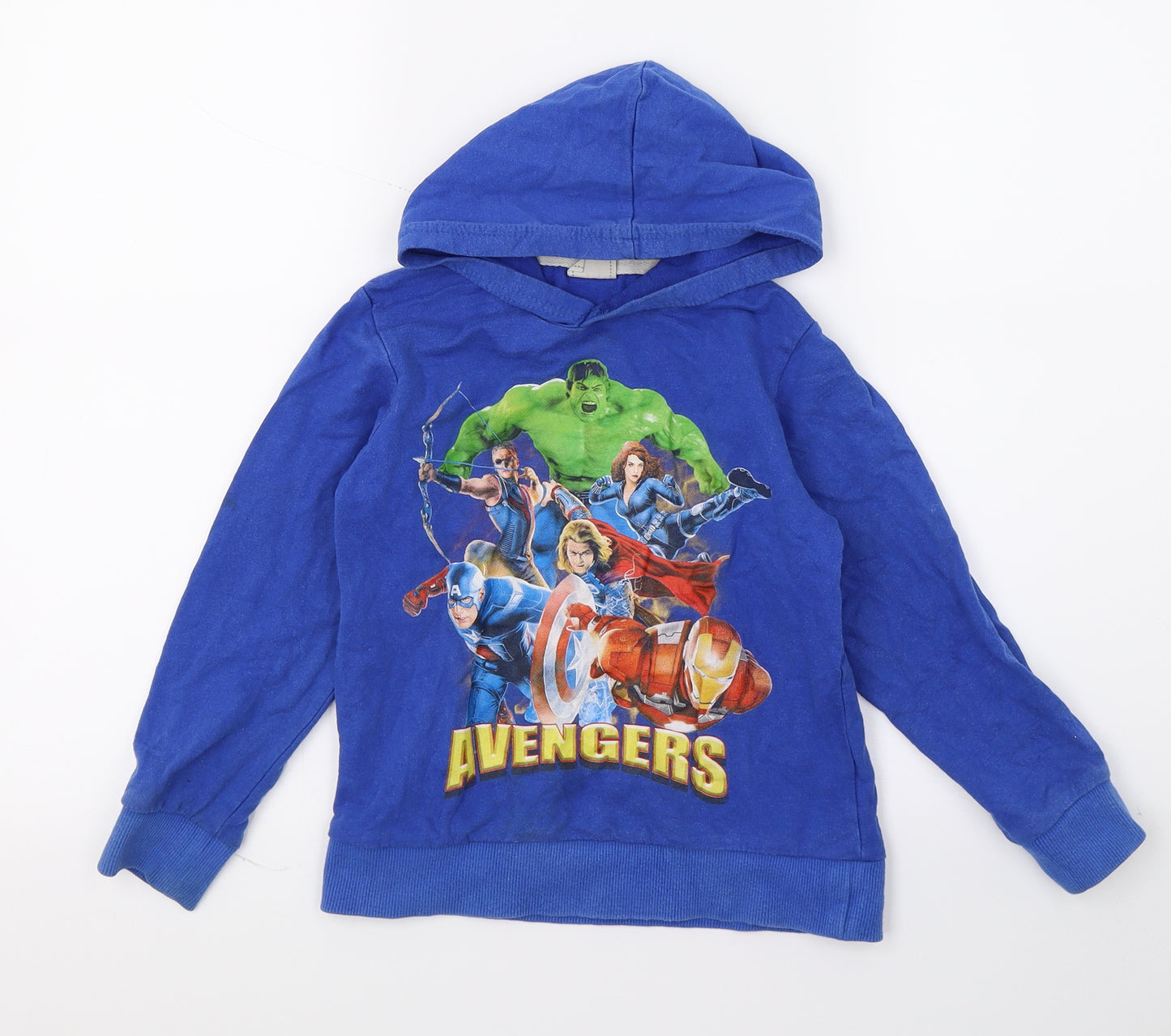Hotpet Boys Blue  Jersey Pullover Hoodie Size 7 Years  - Avengers