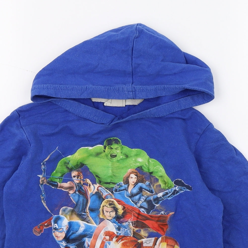 Hotpet Boys Blue  Jersey Pullover Hoodie Size 7 Years  - Avengers