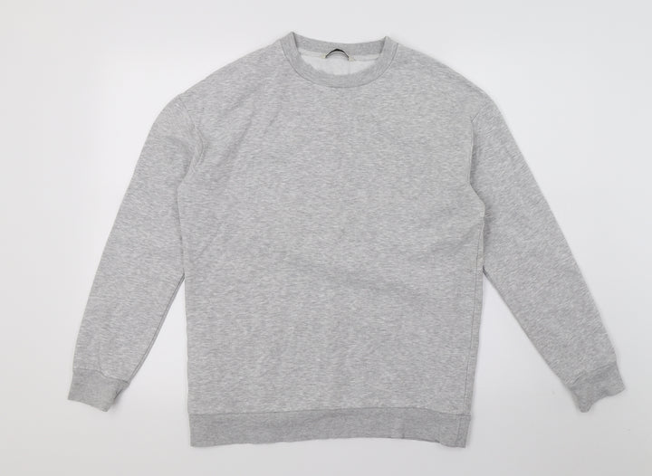 George Womens Grey Jersey Pullover Sweatshirt Size L