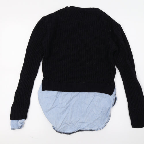 Select Womens Blue  Knit Pullover Jumper Size 6  - Layered