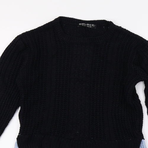 Select Womens Blue  Knit Pullover Jumper Size 6  - Layered