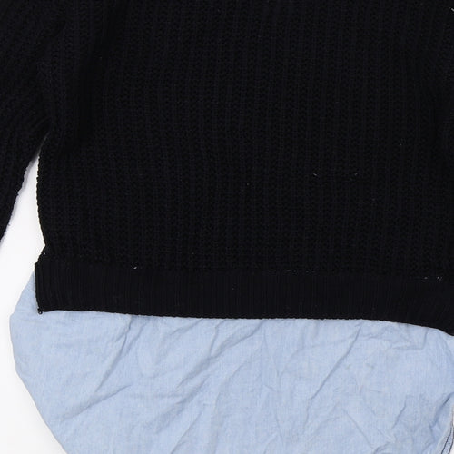 Select Womens Blue  Knit Pullover Jumper Size 6  - Layered