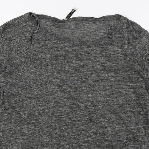Zara Womens Grey  Knit Pullover Jumper Size M  - Lace detail