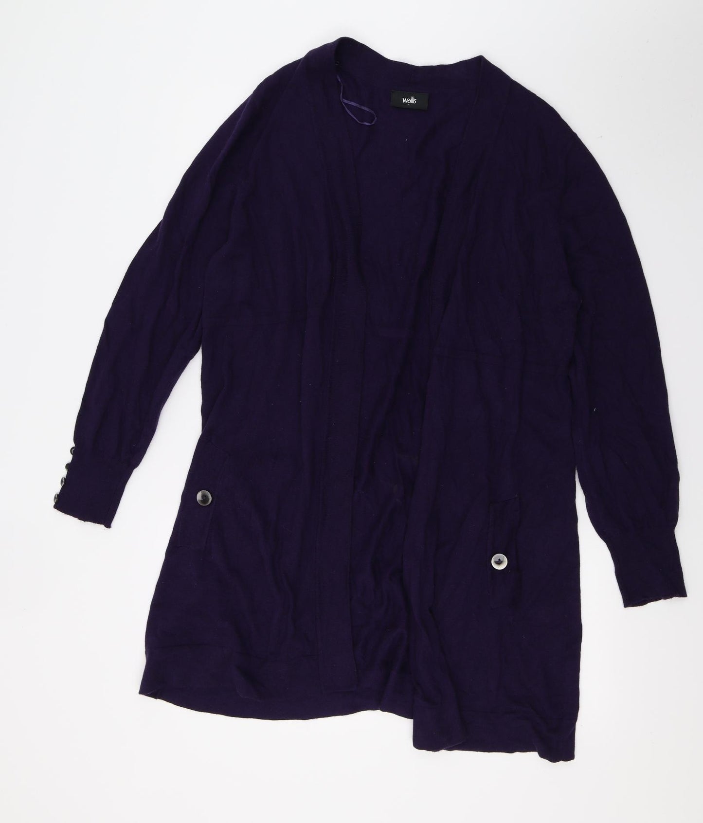 Wallis Womens Purple  Knit Cardigan Jumper Size L
