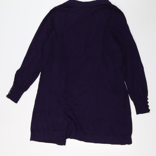 Wallis Womens Purple  Knit Cardigan Jumper Size L