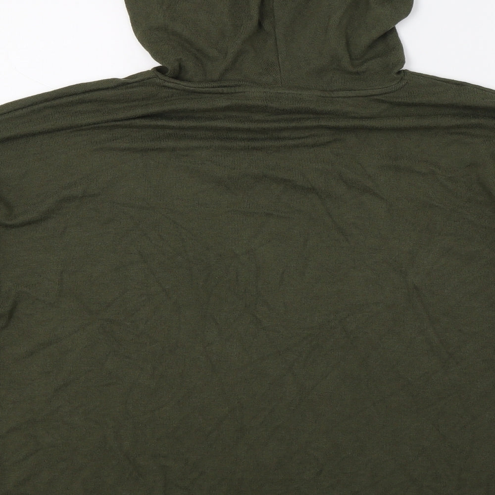 Marks and Spencer Womens Green  Knit Pullover Hoodie Size 14  - Love Hearts