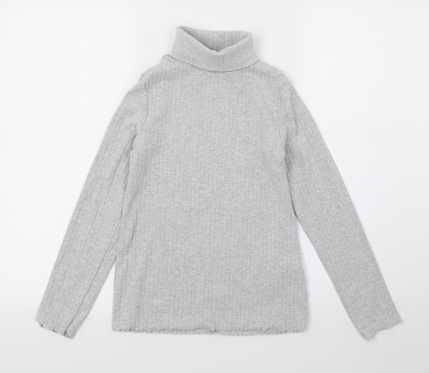 Marks and Spencer Girls Grey  Jersey Basic T-Shirt Size 10-11 Years