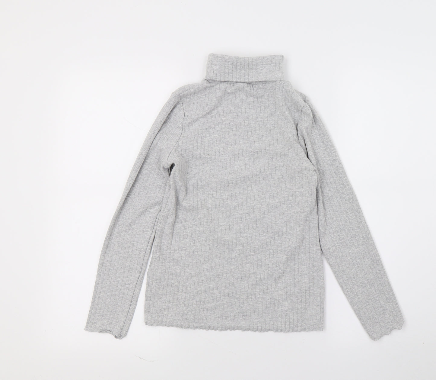 Marks and Spencer Girls Grey  Jersey Basic T-Shirt Size 10-11 Years