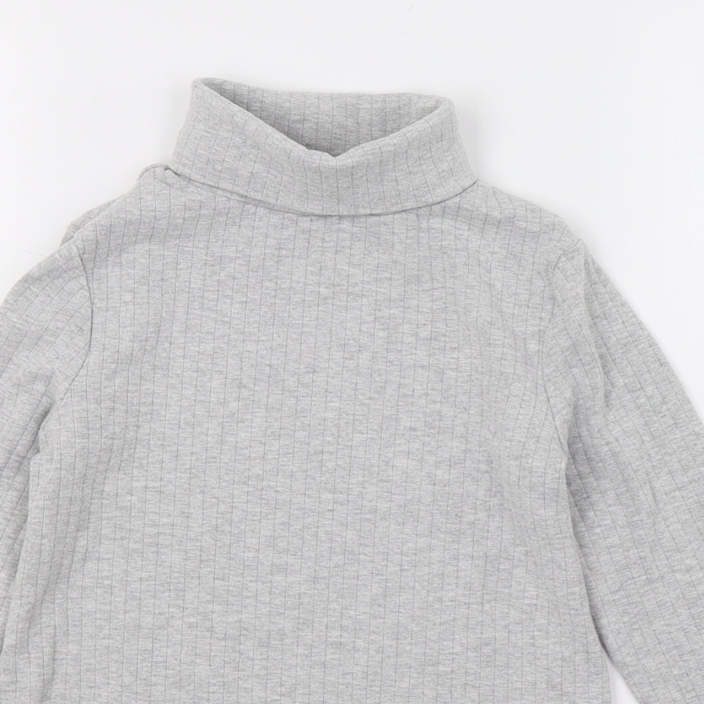 Marks and Spencer Girls Grey  Jersey Basic T-Shirt Size 10-11 Years