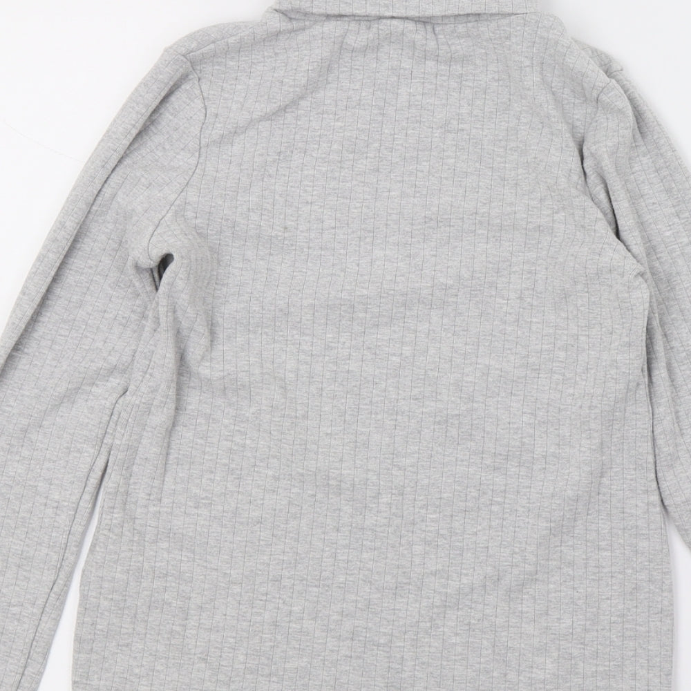 Marks and Spencer Girls Grey  Jersey Basic T-Shirt Size 10-11 Years