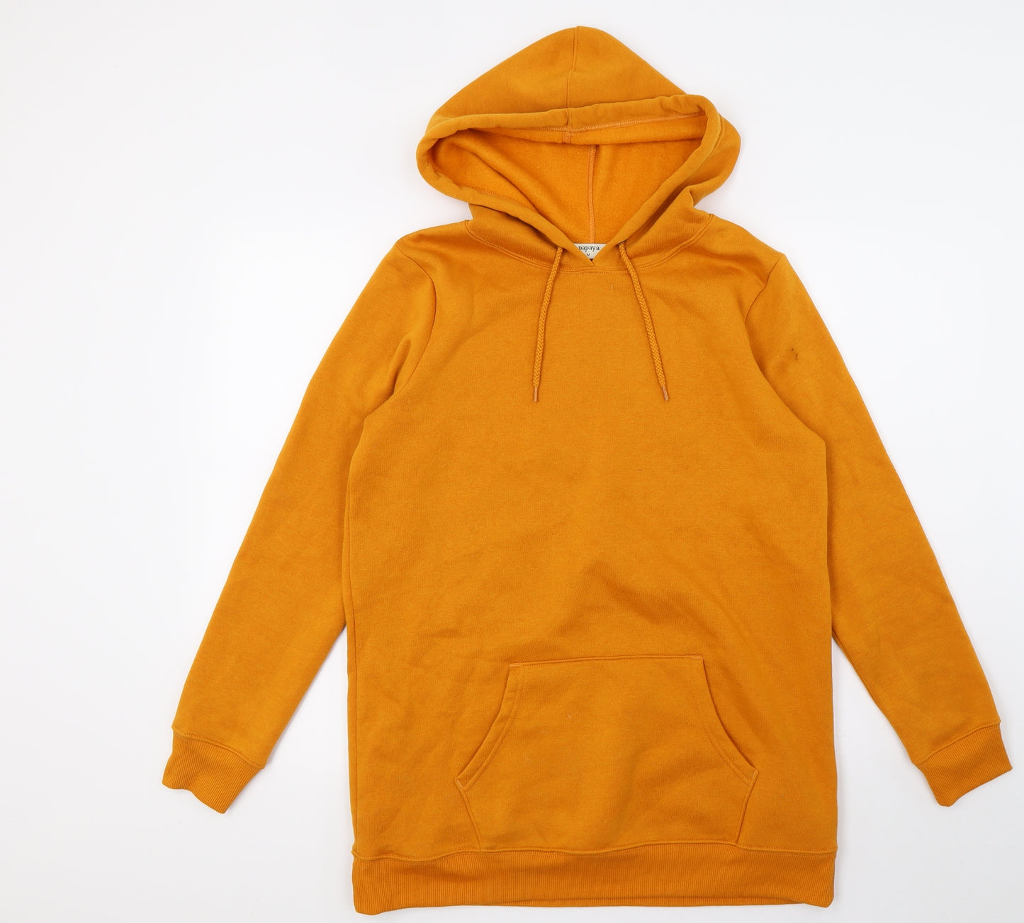 Papaay Womens Orange  Jersey Pullover Hoodie Size M