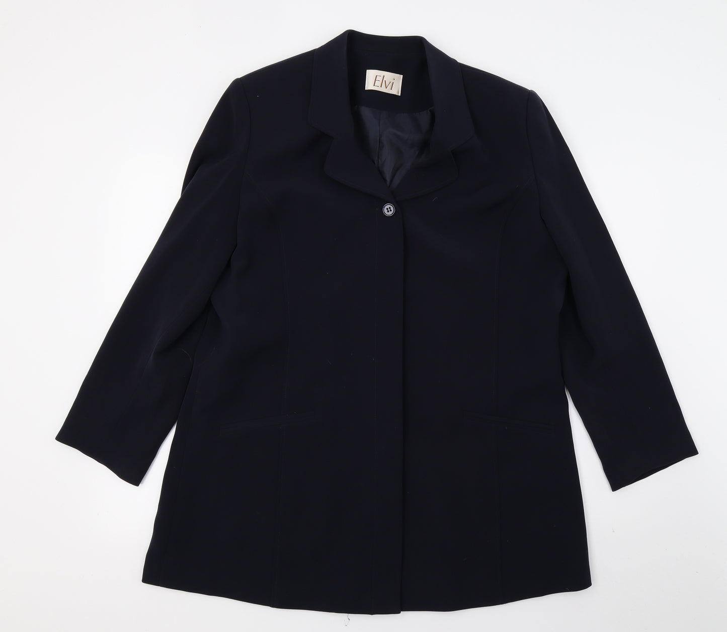 ELVI Womens Blue   Jacket Blazer Size 18