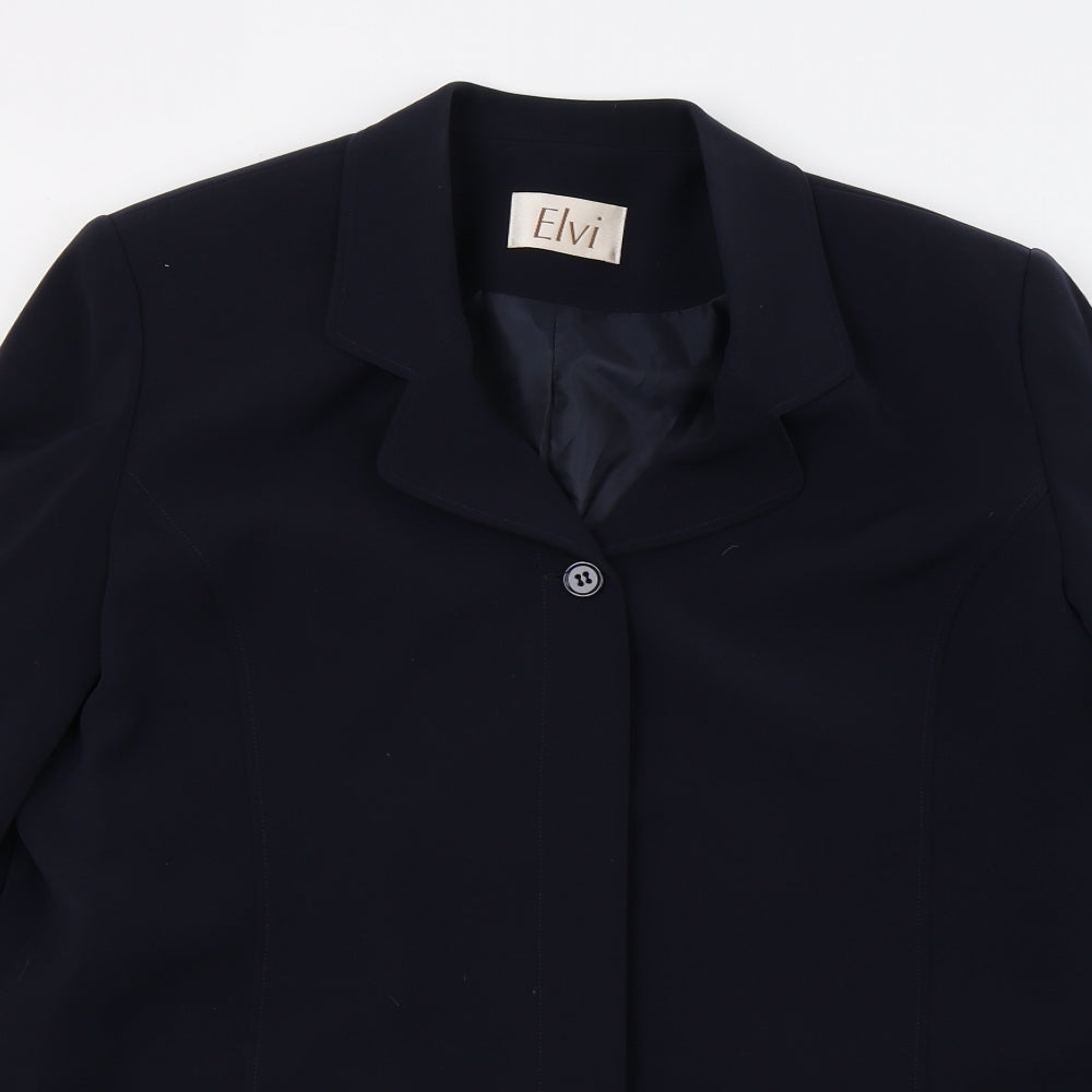 ELVI Womens Blue   Jacket Blazer Size 18