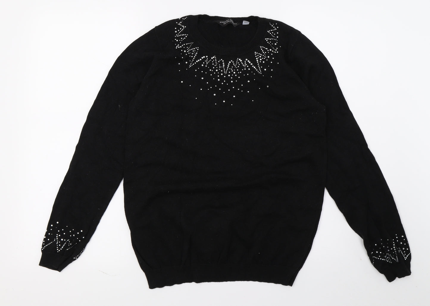Dorothy Perkins Womens Black  Knit Pullover Jumper Size 10
