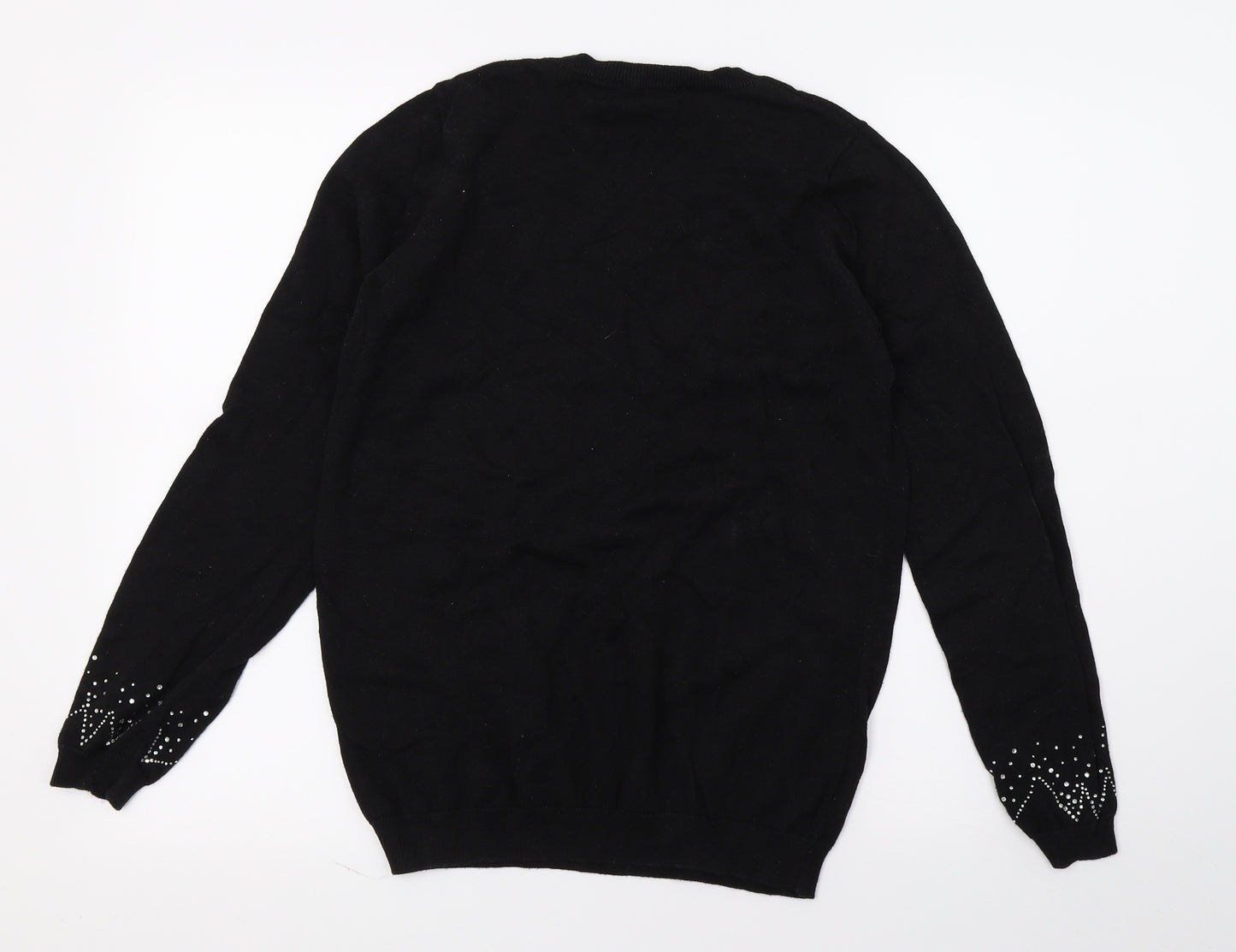 Dorothy Perkins Womens Black  Knit Pullover Jumper Size 10