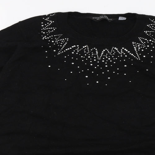 Dorothy Perkins Womens Black  Knit Pullover Jumper Size 10