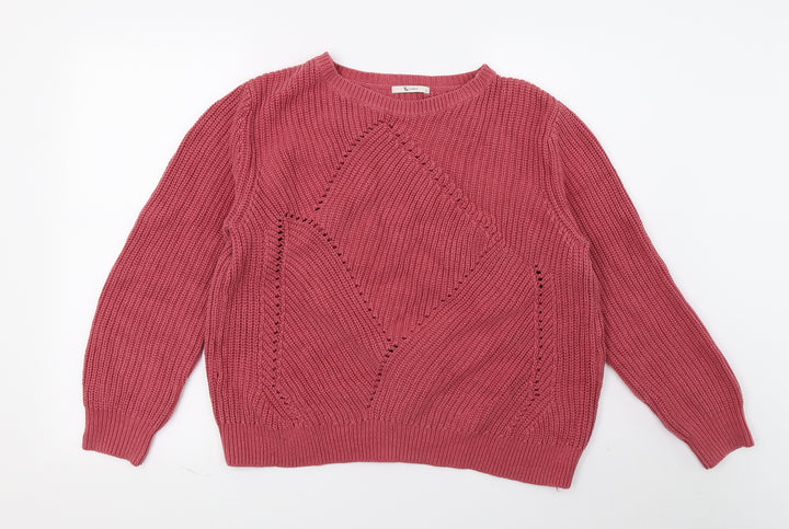 TU Womens Pink  Knit Pullover Jumper Size 12